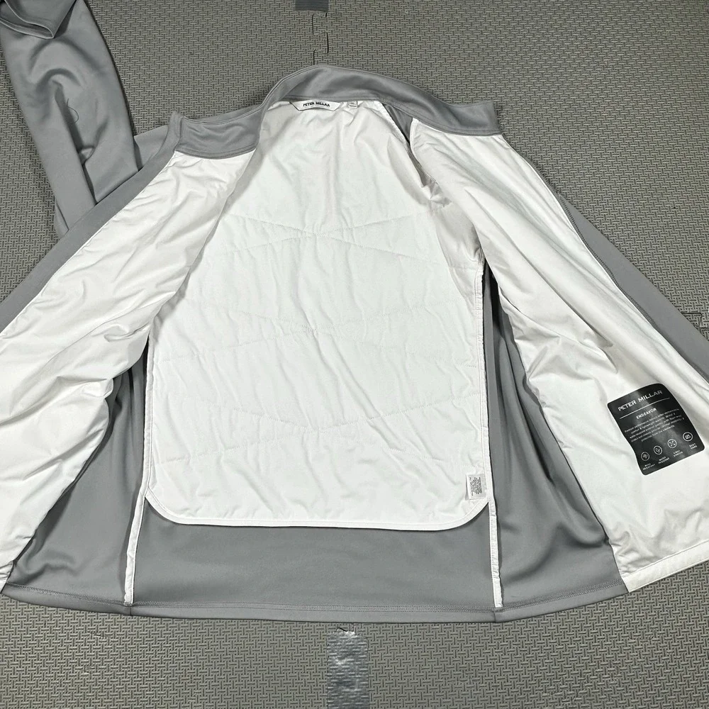 Peter Millar Crown Sport Performance Fabric Endeavor White Jacket Sz L $245 Golf